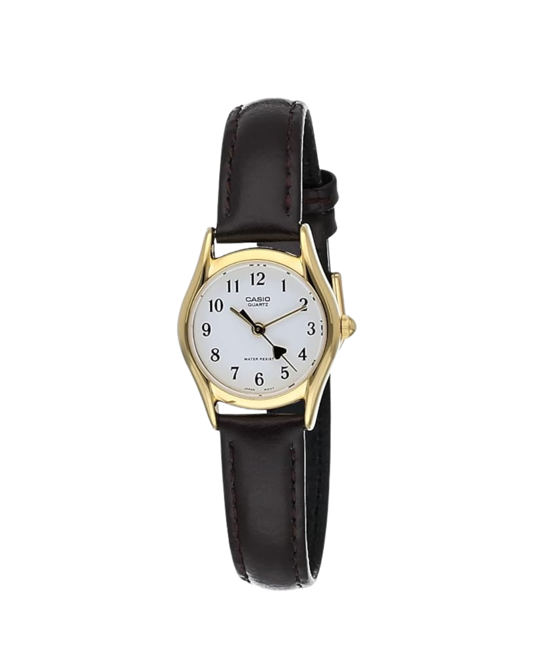Casio Women’s Analog Watch LTP‑1094Q‑7B5RDF – Silver Dial, Brown Leather Band