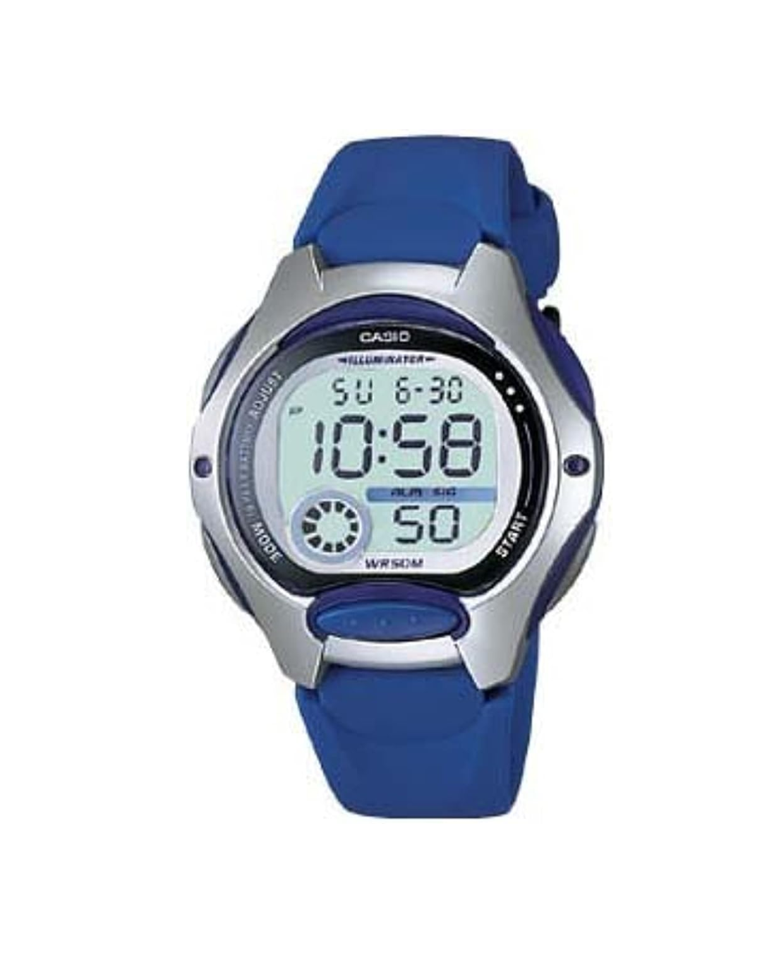 Casio Women’s Digital Watch – LW‑200‑2AV, Blue Resin Band, Digital Display