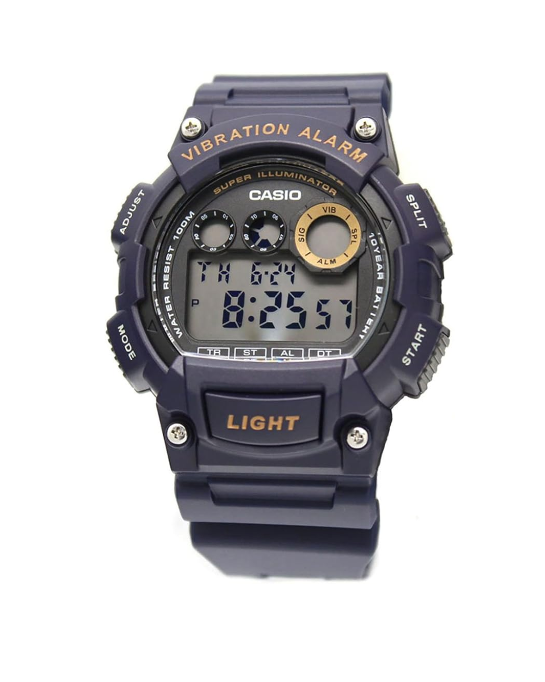 Casio Men’s Digital Watch – W‑735H‑2A, Navy Resin Band, Digital Display
