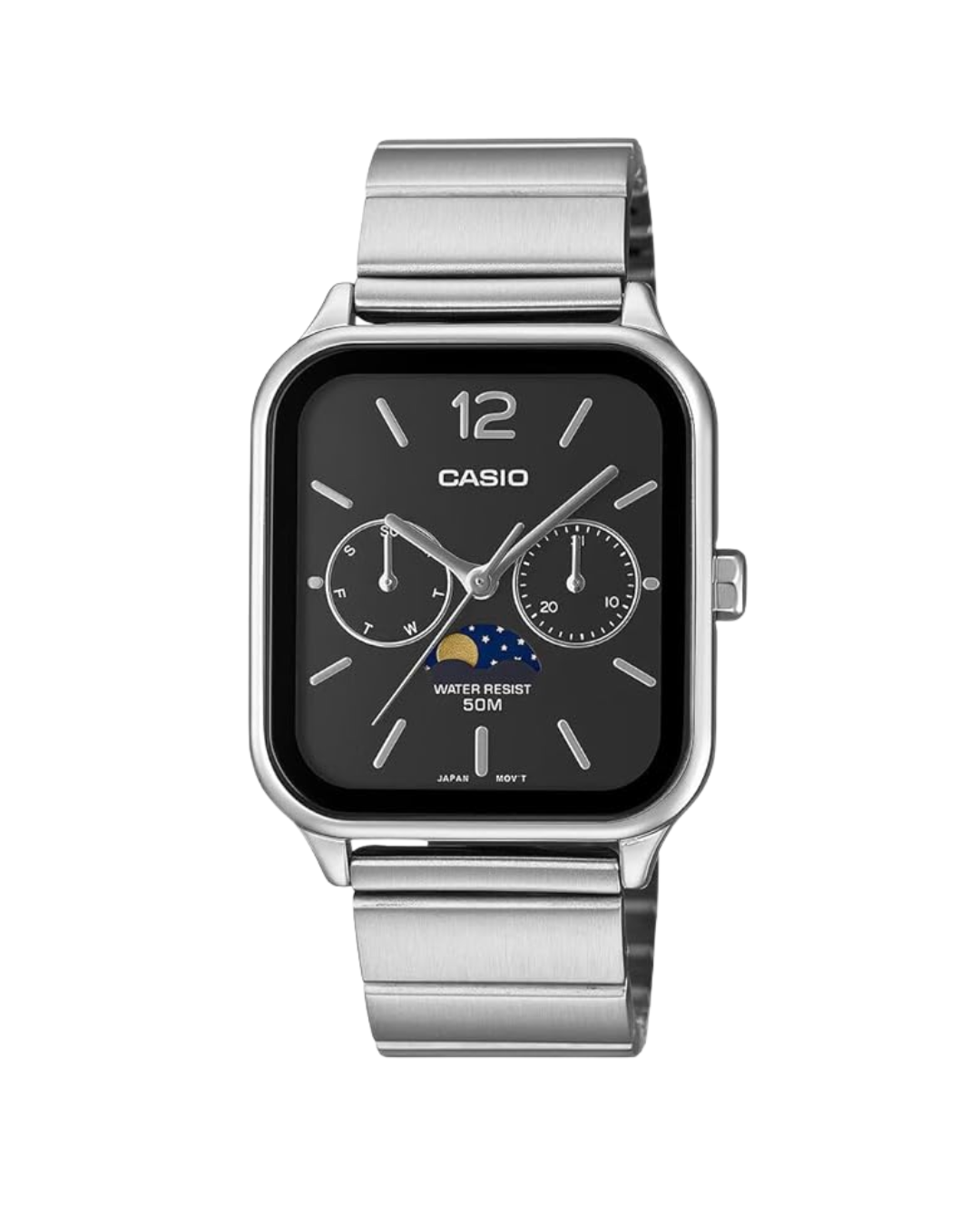 Casio Men’s Analog Watch – Black Dial, Stainless Steel Band, Model MTP-M305D-1AVDF