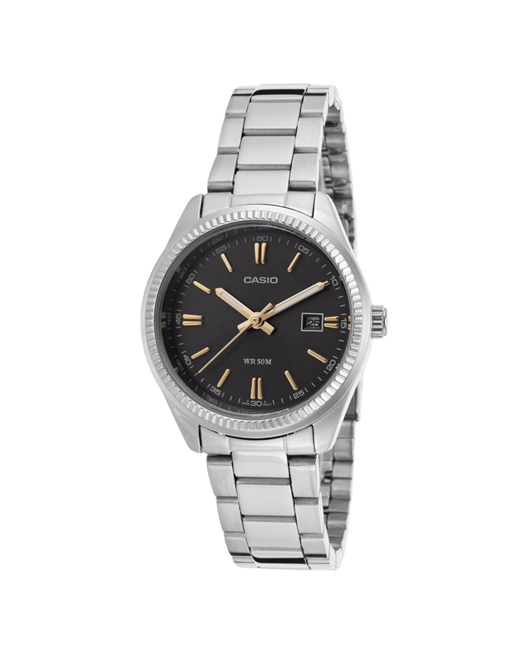 Casio LTP-1302D-1A2VDF Women’s Stainless Steel Watch – Black Dial, Elegant Dress Design
