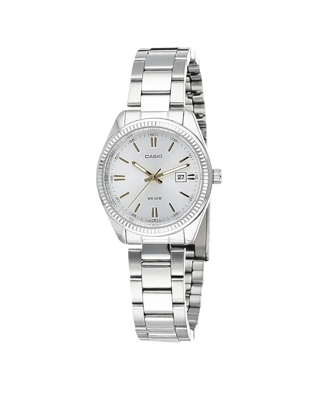 Casio Women's Analog Watch - LTP-1302D-7A2VDF Silver Dial, Silver Stainless Steel Band