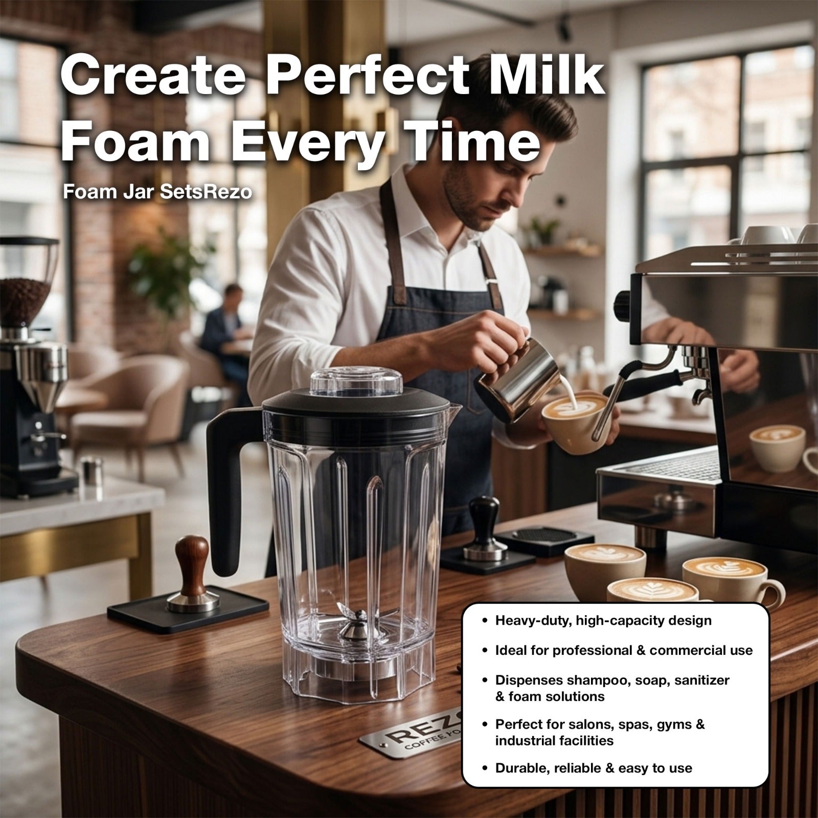Create Perfect Milk Foam Every Time — Rezo Foam Jar Sets