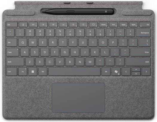 Microsoft Surface Pro Keyboard with Slim Pen – Platinum, English QWERTY (8X6-00228)