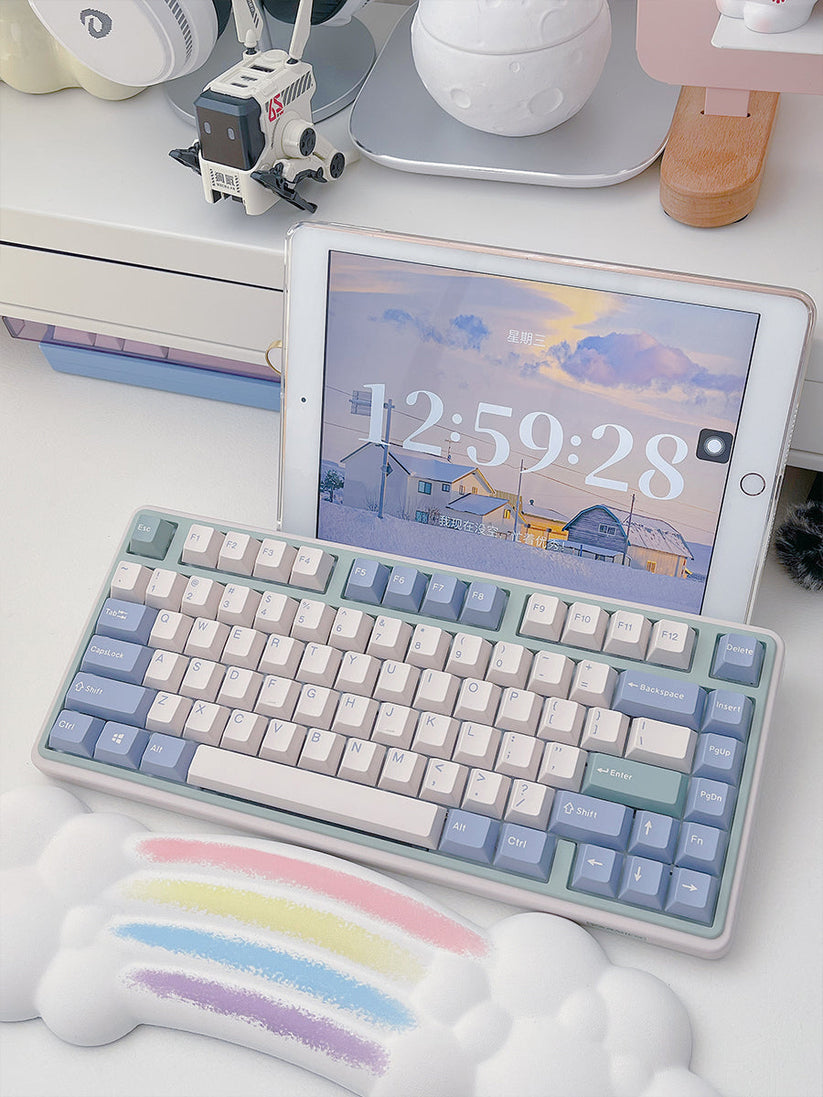 Keystrook Minilo 75% Keyboard - EucalyptusComputer & Laptop AccessoriesIntroducing the Keystrook Minilo 75% Keyboard: a compact yet powerful mechanical keyboard designed for gamers and professionals seeking efficiency without sacrificing functionality. It