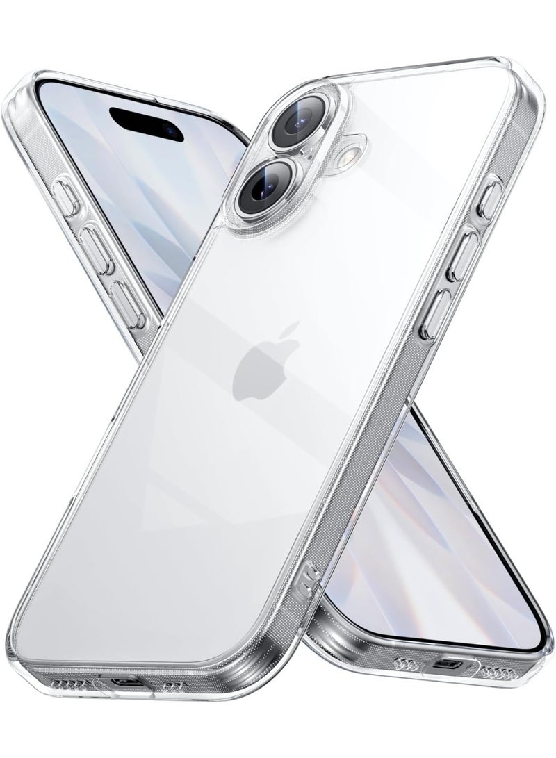 iPhone 17 Case Clear Cover, [Military-Grade Protection], [Upgrade iCrystal Anti-Yellowing Tech], Anti-Scratch, Camera Control Protective Cover, Ultra Slim Transparent Case