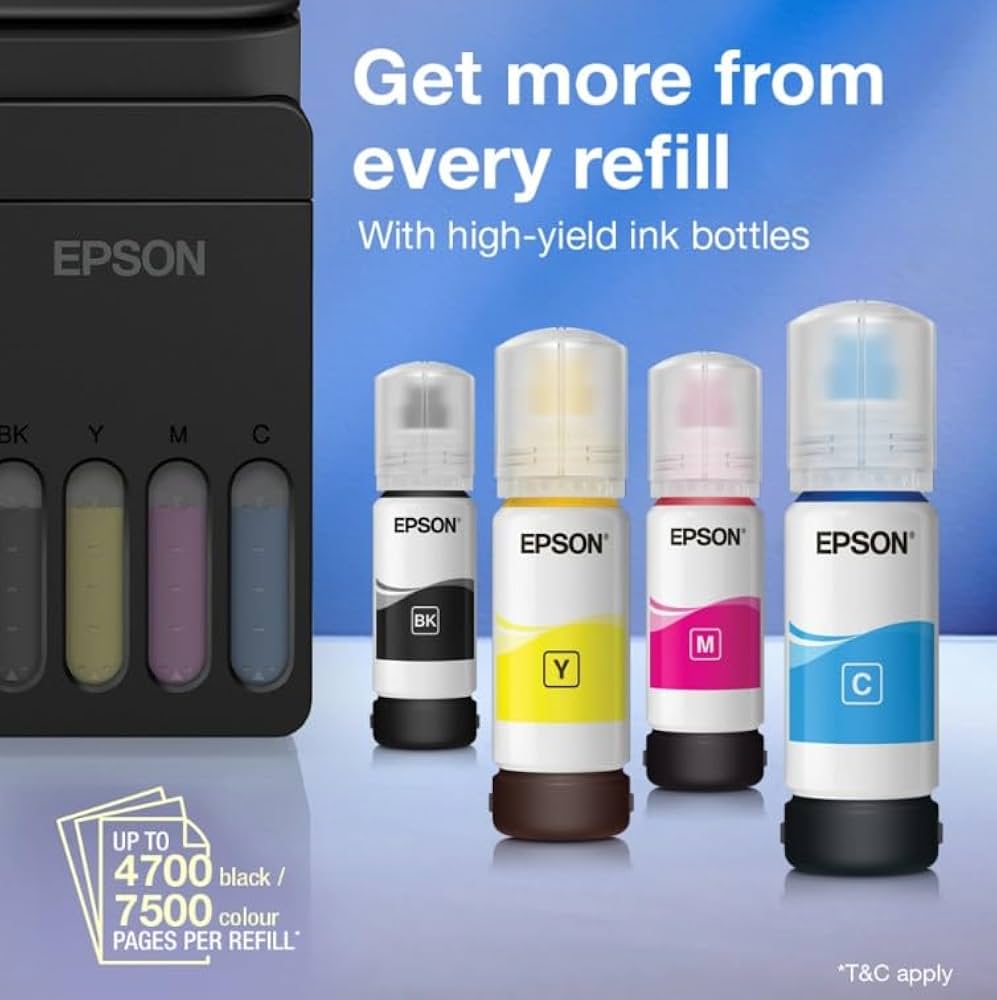 Epson EcoTank L3351 A4 Colour All-in-One Ink Tank Printer | Print, Copy & Scan | Wireless Wi-Fi | Up to 3 Years of Ink | Home Printer