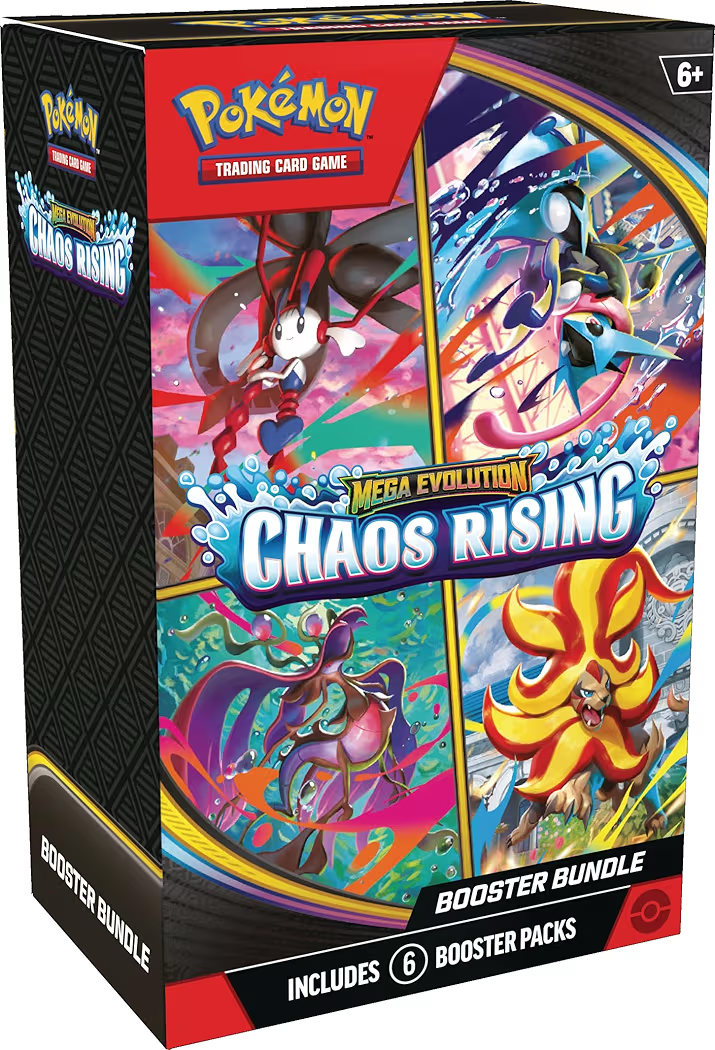 Pokémon TCG: Mega Evolution—Chaos Rising Booster Bundle, 6 Booster Packs, Official Pokémon Trading Card Game Expansion