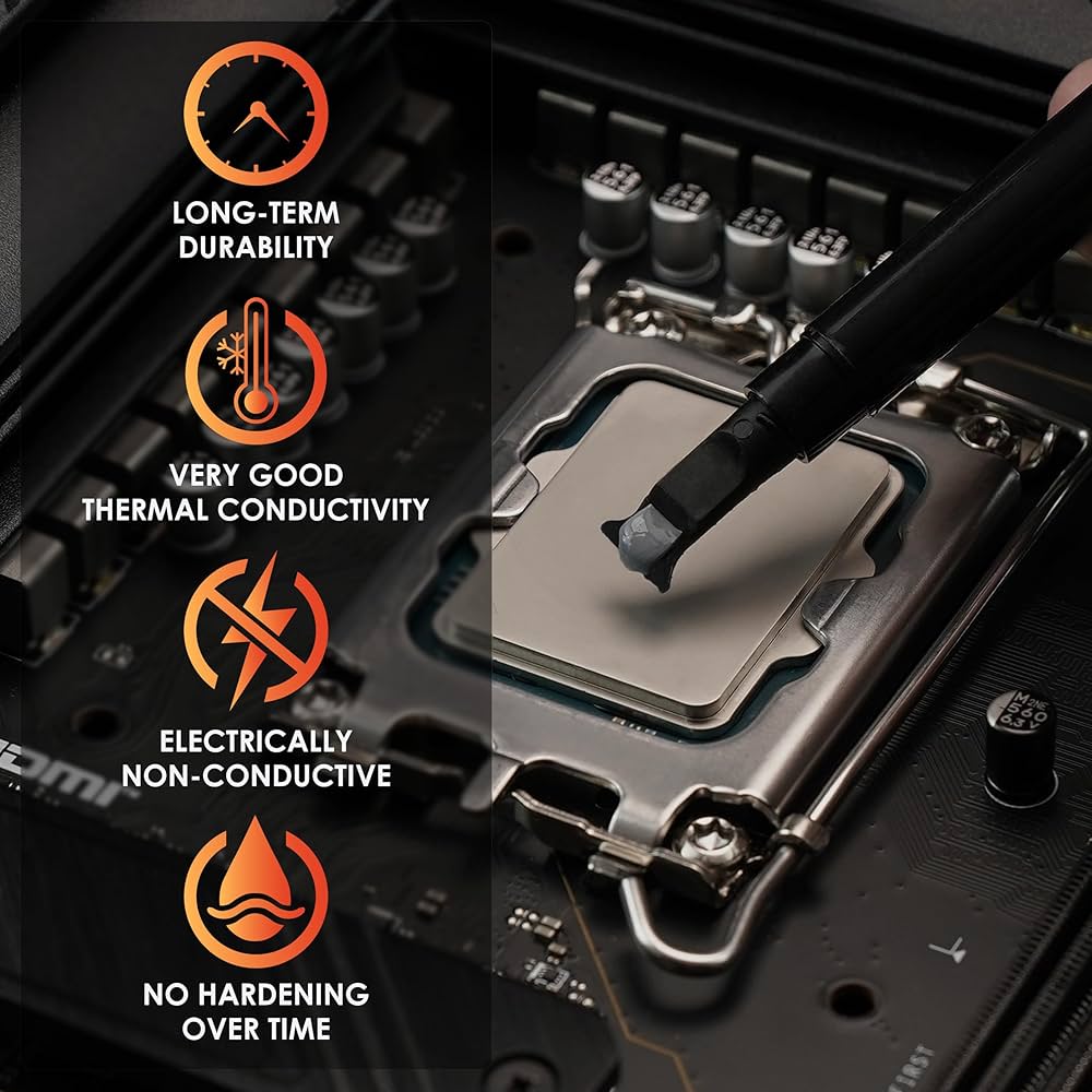 Thermal Grizzly Aeronaut High Performance Thermal Paste, Premium CPU & GPU Thermal Compound for Gaming PCs, Laptops and Workstations