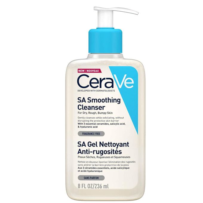 CeraVe SA Smoothing Cleanser For Dry, Rough And Bumpy Skin With Salicylic Acid 236mlPersonal CareExfoliates Without Harsh Scrubbing: Contains salicylic acid to gently remove dead skin cells and smooth uneven skin texture. Developed for Rough & Bumpy Skin: