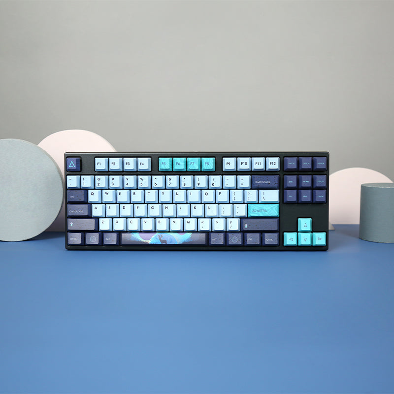 Aurora Mechanical KeyboardComputer & Laptop AccessoriesJust like Aurora, the colors are dreamy and vibrant. V-silk PBT Dye Sublimation Keycaps. Oil-resistant, stay dry with silky feel Keycaps: PBT USB Interface: Type-C Kickstand: Two-stage Model VPT / APT