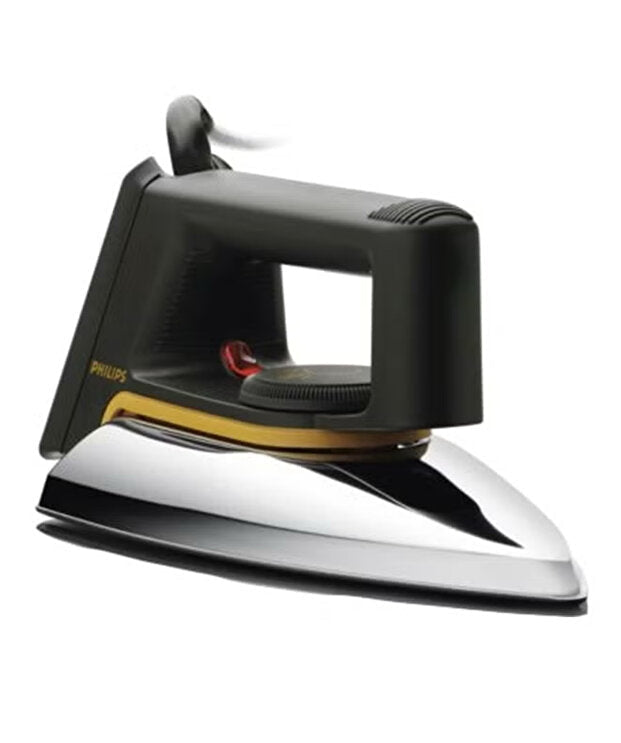 Philips HD1172/07 Classic Electric Dry Iron – 1000W, Linished Aluminum Soleplate, Adjustable Temperature Control, Silver/Grey UAE