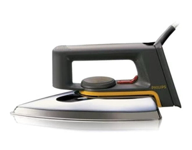 Philips HD1172/07 Classic Electric Dry Iron – 1000W, Linished Aluminum Soleplate, Adjustable Temperature Control, Silver/Grey UAE