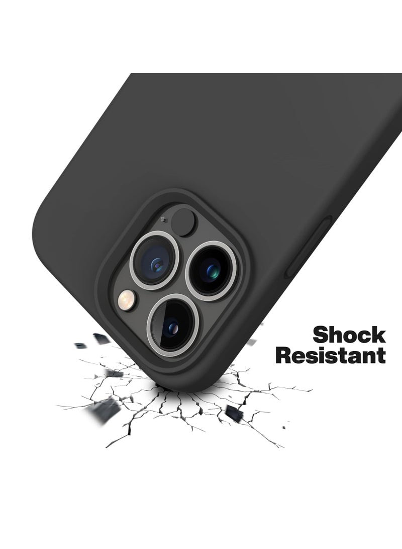 iPhone 13 Pro Max Case, Silicone Shockproof Slim Thin Phone Case for iPhone 13 Pro Max 6.7 inch (Black)