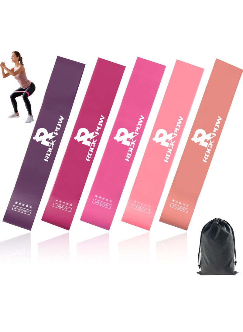Rock Pow Resistance Band Set – 5 Latex Loop Bands, 5 Resistance Levels