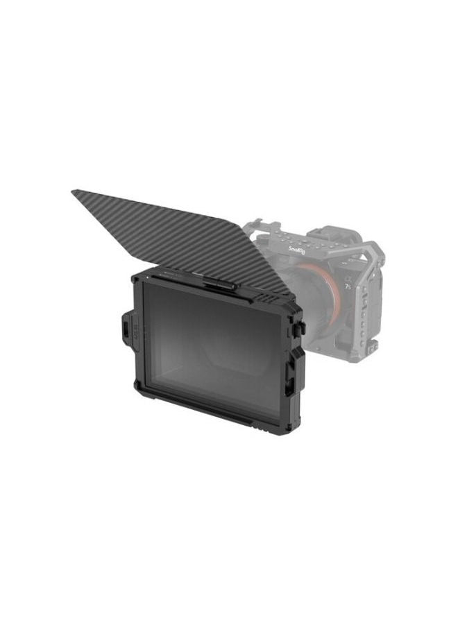 SmallRig Mini Matte Box 3196Camera AccessoriesPortable and compact. Holds plug-in filters and round filters at the same time. Compatible with CPL, ND filter, etc, easy assembly and disassembly. Supports multiple 4 x 5.65” filters. Fits various lenses (52/
