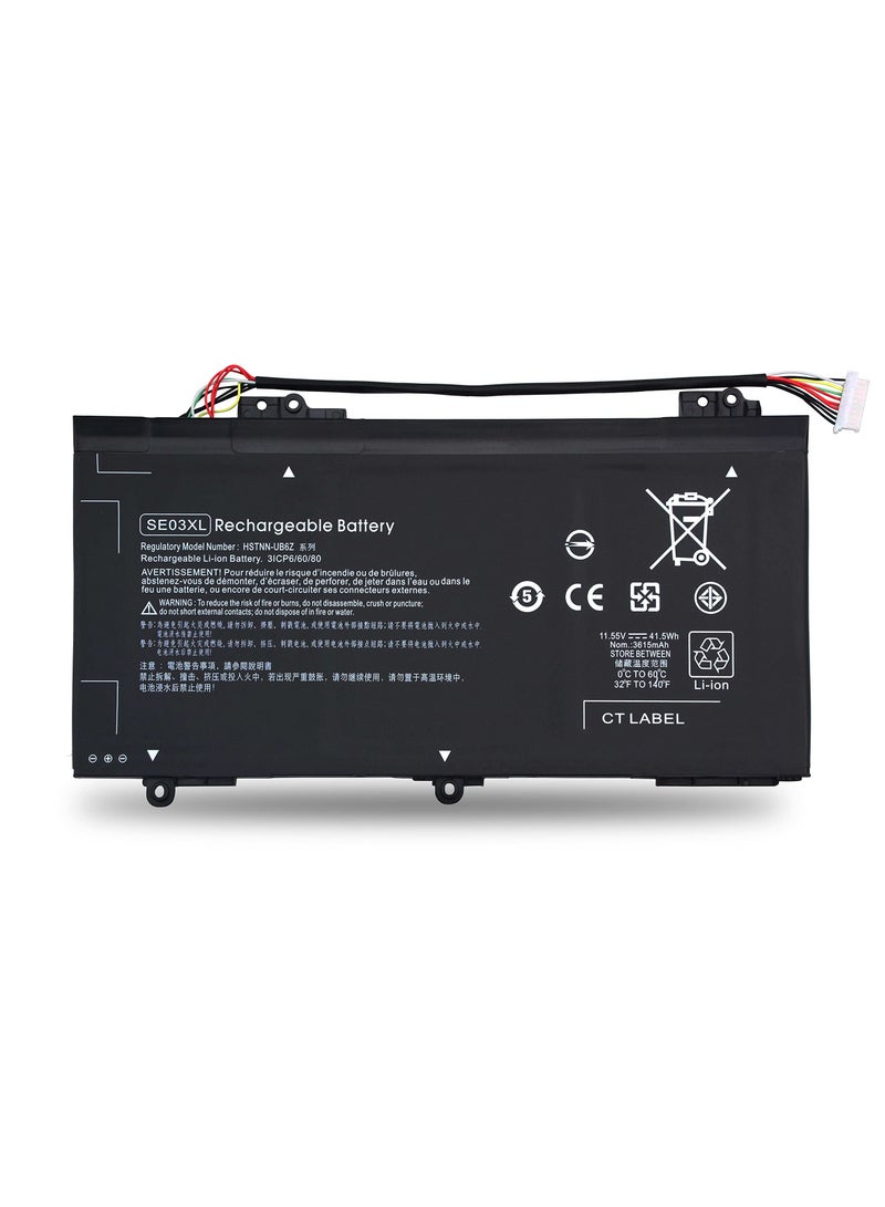 SE03XL Battery for HP Pavilion 14-AL000 14-AV000 Series:14-AL061NR 14-AL001LA 14-AL062NR 14-AL015NA 14-AL009LA 14-AV003LA AV005LA SE03041XL HSTNN-LB7G UB6Z 849568-421 541 849908-850 849988-850