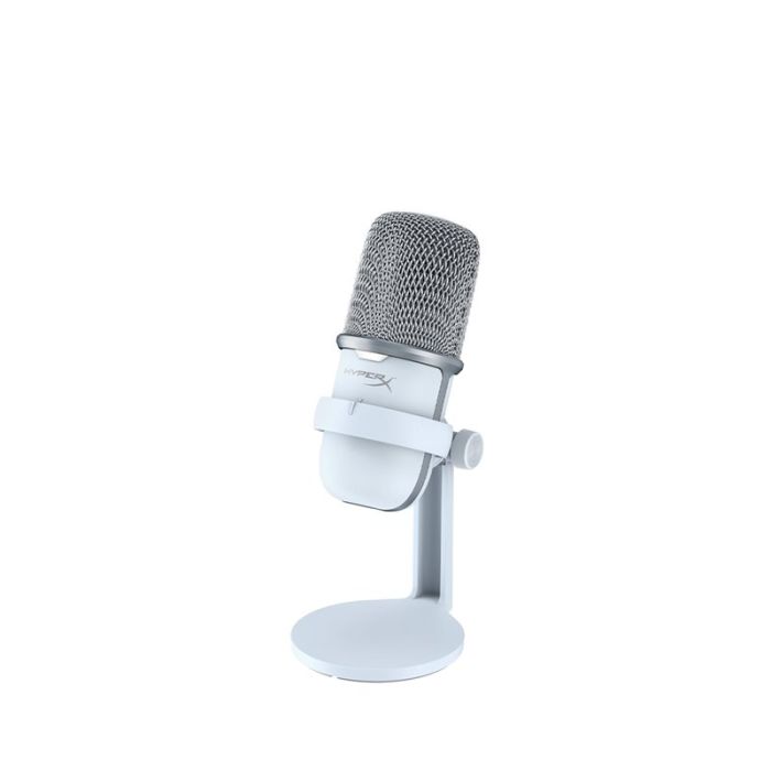 Hyper X SoloCast USB Microphone - WhiteAudio & VideoFlexible, adjustable stand Tap-to-Mute Sensor with LED status indicator Cardioid polar pattern PLUG N PLAY AUDIO RECORDING WITH USB-C CONNECTIONGet quality audio recordings with this easy-to-use USB cond