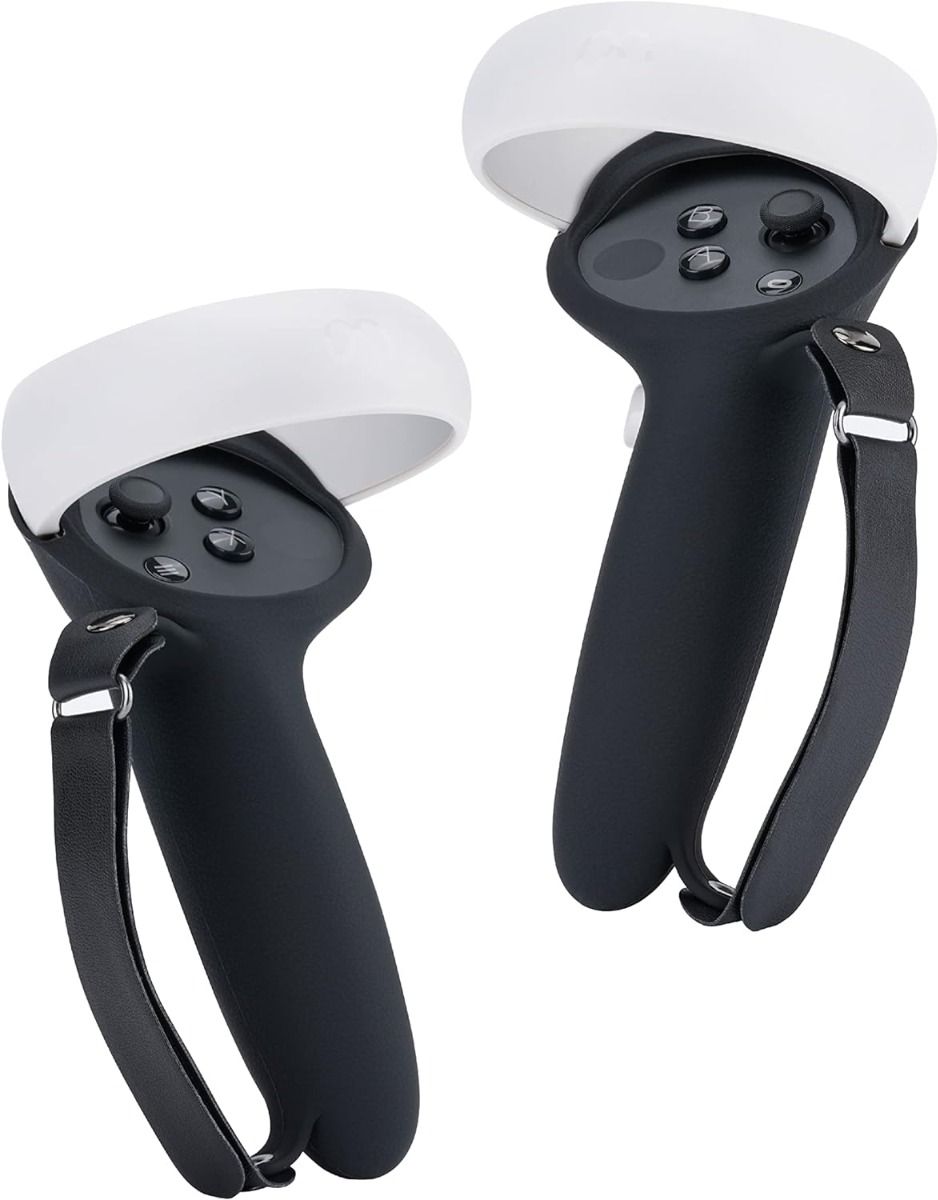 Meta Quest 3 Blupebble Elite Silicone Hand Grip Cover - BlackReality GadgetsPerfectly Protect The Controller - Blupebble controller grip cover prevents the touch controllers from being thrown out while playing games, and for protecting the touch controlle