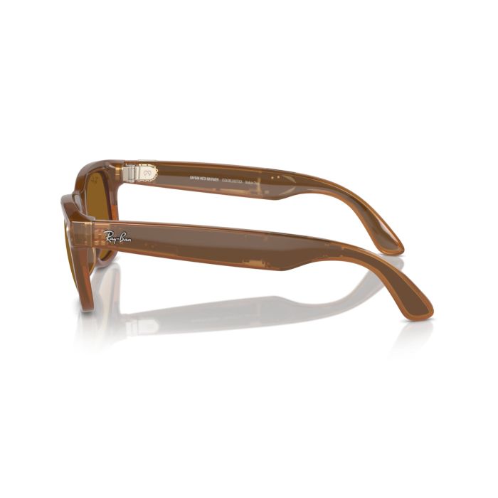 Ray-Ban Meta Wayfarer Smart Glasses - Shiny Caramel Polarized Brown RW4008WearablesClassic Style, Modern Tech: The timeless Wayfarer look with Meta-powered smart features. Polarized Brown Lenses: Reduce glare and enhance clarity for everyday comfort and e
