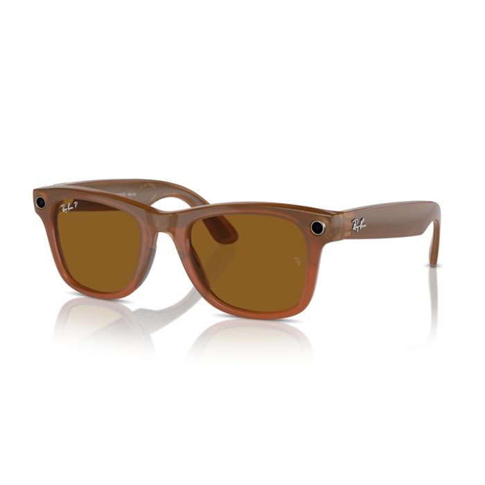 Ray-Ban Meta Wayfarer Smart Glasses - Shiny Caramel Polarized Brown RW4008WearablesClassic Style, Modern Tech: The timeless Wayfarer look with Meta-powered smart features. Polarized Brown Lenses: Reduce glare and enhance clarity for everyday comfort and e