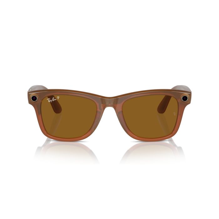 Ray-Ban Meta Wayfarer Smart Glasses - Shiny Caramel Polarized Brown RW4008WearablesClassic Style, Modern Tech: The timeless Wayfarer look with Meta-powered smart features. Polarized Brown Lenses: Reduce glare and enhance clarity for everyday comfort and e