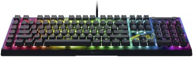 Razer BlackWidow V4 X Yellow Switch - Fortnite Ed. Gaming KeyboardComputer & Laptop AccessoriesRazer Green Mechanical Switches 6 Dedicated Macro Keys Multi-Function Roller and Secondary Media Keys FULL-BLOWN BATTLESTATION IMMERSIONUpgrade the core of your