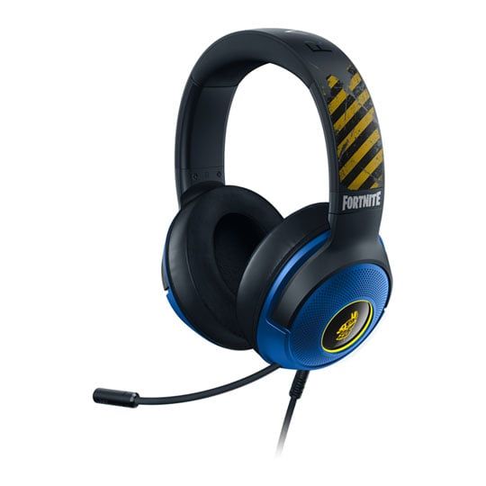 Razer Kraken V3 X - Fortnite Ed. PC HeadsetGaming HeadsetsRazer TriForce 40mm Drivers Razer HyperClear Cardioid Mic Hybrid fabric and memory foam ear cushions ULTRA-LIGHT COMFORT FOR GAMING IMMERSIONFeel complete immersion without feeling the weight—intro