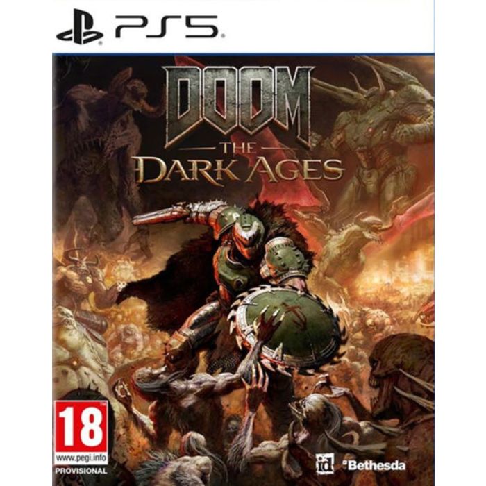 Doom The Dark Ages PS5Video Games⚔ Medieval Doom Reimagined: Step into the Slayer's origin story in a dark, gothic world with brutal melee and ranged combat. 🛡 New Weapons & Mechanics: Wield the Shield Saw, parry attacks, pilot a colossal mech, and ride