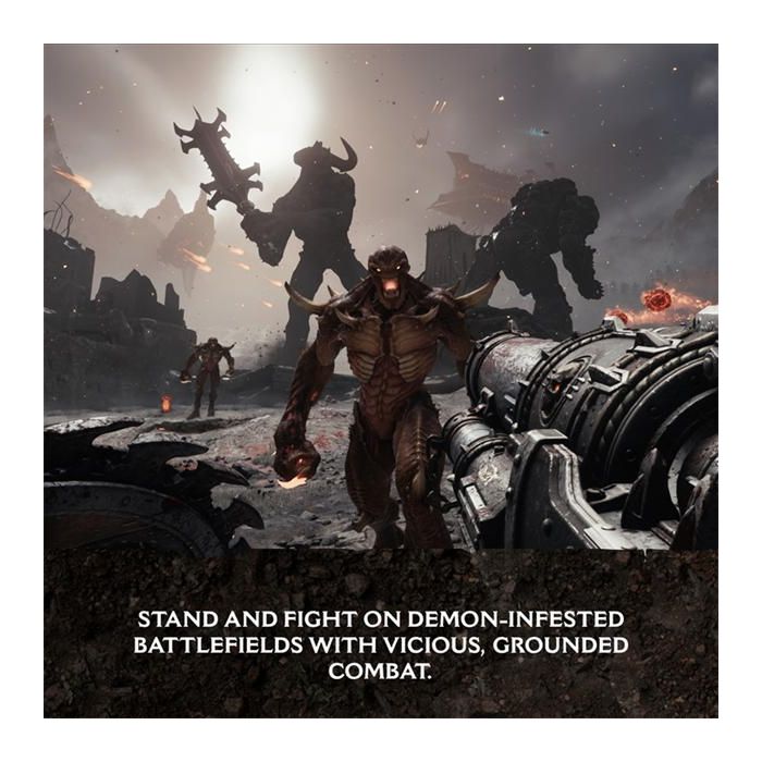 Doom The Dark Ages PS5Video Games⚔ Medieval Doom Reimagined: Step into the Slayer's origin story in a dark, gothic world with brutal melee and ranged combat. 🛡 New Weapons & Mechanics: Wield the Shield Saw, parry attacks, pilot a colossal mech, and ride