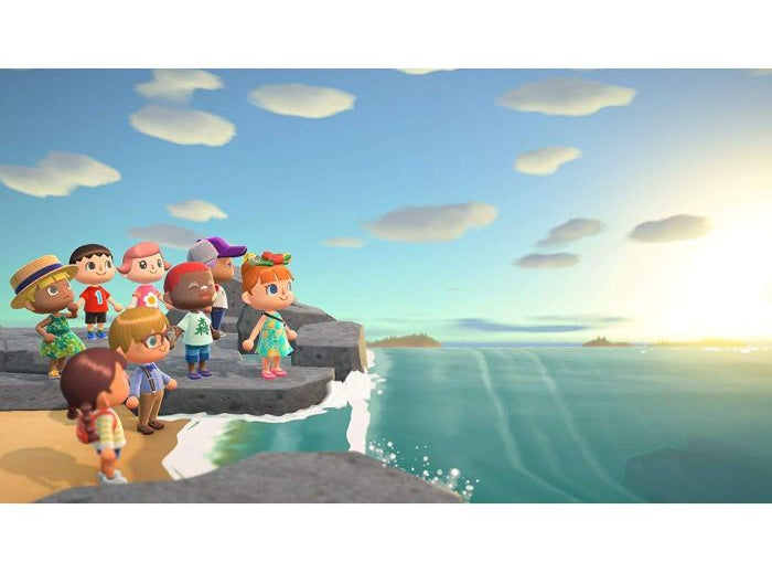 Animal Crossing New Horizons Switch 2 game back cover features and villagers