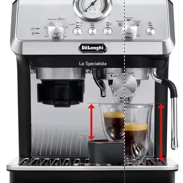 De'Longhi La Specialista Arte Espresso Machine, 15 Bar Pump Pressure, 1.7L Water Tank Capacity, 8 Grinding Settings, 3 Temperature Options, Thermoblock Heating System, White | EC9155.WKitchen AppliancesBarista-Quality Coffee, Made Simple. ✅ 15-Bar Profess