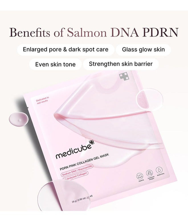 Pack of 4 Medicube pink gel masks for facial skincare