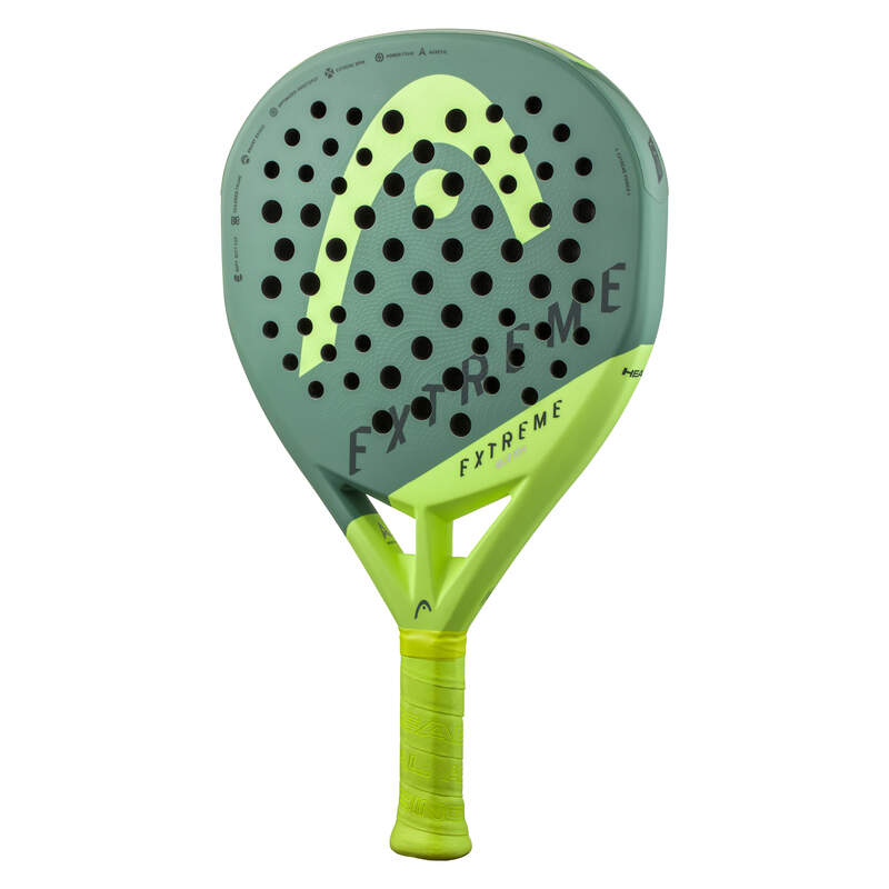 Head Extreme Motion Padel RacquetEquipmentsMade from a new, diamond-shaped mold, the EXTREME MOTION PADEL RACQUET is ideal for advanced and professional players who are looking for both extreme power and maneuverability. While the new Soft Butt Cap techno