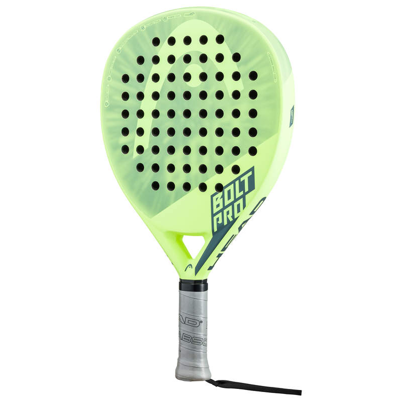 Head Bolt Pro Padel Racquet 2023EquipmentsOffered with a daring yellow design, the BOLT PRO lets you brighten up any court. And, with its easy power, as well as a soft playing feel, tolerance and forgiveness, this oversized, teardrop-shaped all-rounder wi