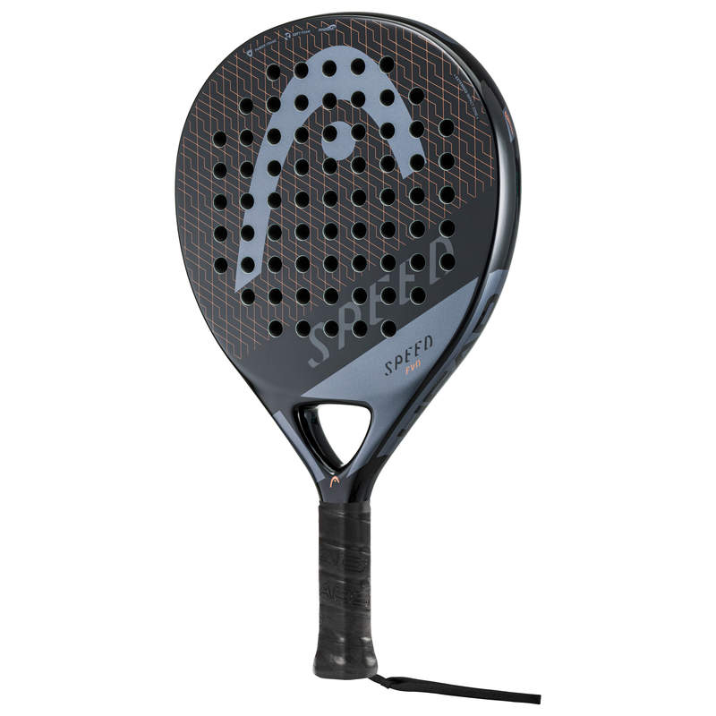 Head Evo Speed Padel RacquetEquipmentsIf you're new to padel, the oversized, teardrop-shaped EVO SPEED provides you with all the comfort, power and attacking speed you need as you learn the game. It's easy to play with a racquet that has a large sweetspot