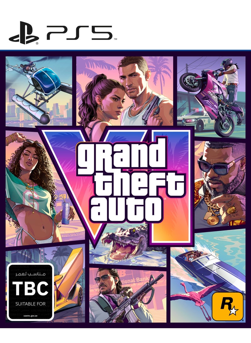 Grand Theft Auto VI – PS5 Digital Edition (Code in Box) – Jason & Lucia, Vice City, Rockstar Games