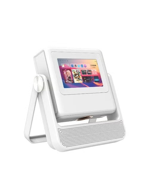 Crony A5 Pro Smart Projector with 7-Inch Touchscreen, 720P HD Resolution, Auto Focus & Keystone Correction, WiFi, Bluetooth 5.0, 250-Inch Display, HDMI & USB Support – Pearl White