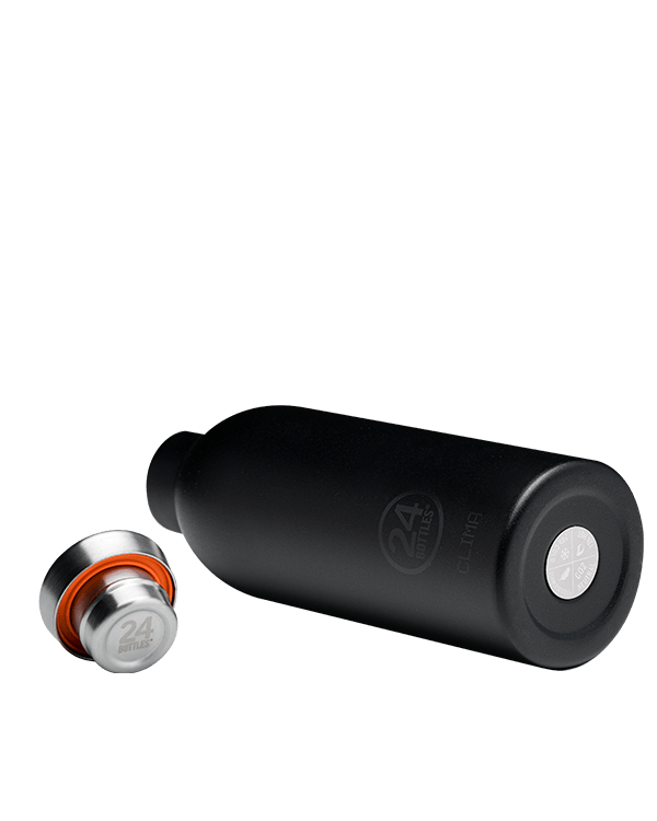 24bottles Clima Bottle 330ml Double walled insulated Stainless Steel water bottle - eco friendly reusable BPA free hot cold modern portable leak proof for travel office home gym - Tuxedo BlackSustainable LivingIntroducing the CLIMA Bottle 330ml water bott