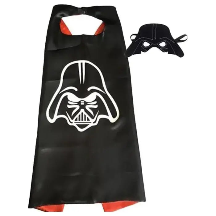 Darth Vader Star Wars Costume with Cape and MaskKids Toy🦹 Authentic Darth Vader Costume: Inspired by the legendary Star Wars villain for realistic roleplay. 🧥 Includes Cape & Mask: Complete your transformation with Darth Vader’s signature flowing cape a
