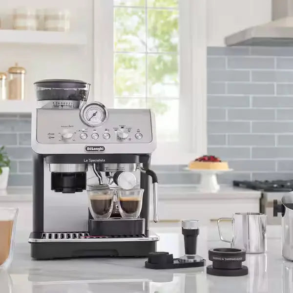 De'Longhi La Specialista Arte Espresso Machine, 15 Bar Pump Pressure, 1.7L Water Tank Capacity, 8 Grinding Settings, 3 Temperature Options, Thermoblock Heating System, White | EC9155.WKitchen AppliancesBarista-Quality Coffee, Made Simple. ✅ 15-Bar Profess