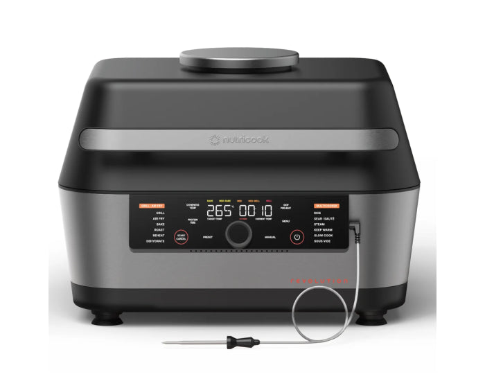 Nutricook Revolution 3-in-1 Air Fryer, Grill & Multicooker RG600GCC – 8.5L, 1760W, Smart Thermometer, Ceramic Coating