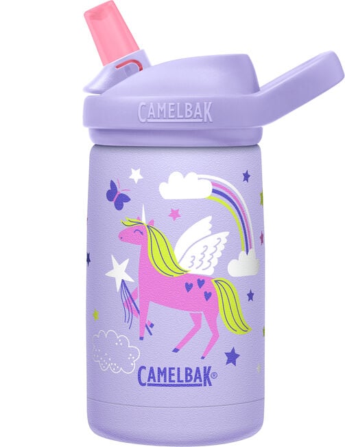 Camelbak Eddy + Kids Stainless Steel Vacuum Insulated Water Bottle 355mlKeep kid’s water cool all day in this durable, spill-proof, leak-proof water bottle. These child-sized bottles provide grown-up features like vacuum insulated stainless steel design e