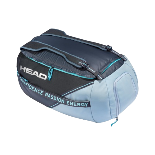 Head Blue Sport BagEquipmentsIf the BLUE DUFFLE BAG is too big, turn to the BLUE SPORT BAG. It comes with the same highly functional adjustable dividers that you can attach to the clothes-friendly velcro tapes inside the bag in any way you want, to create