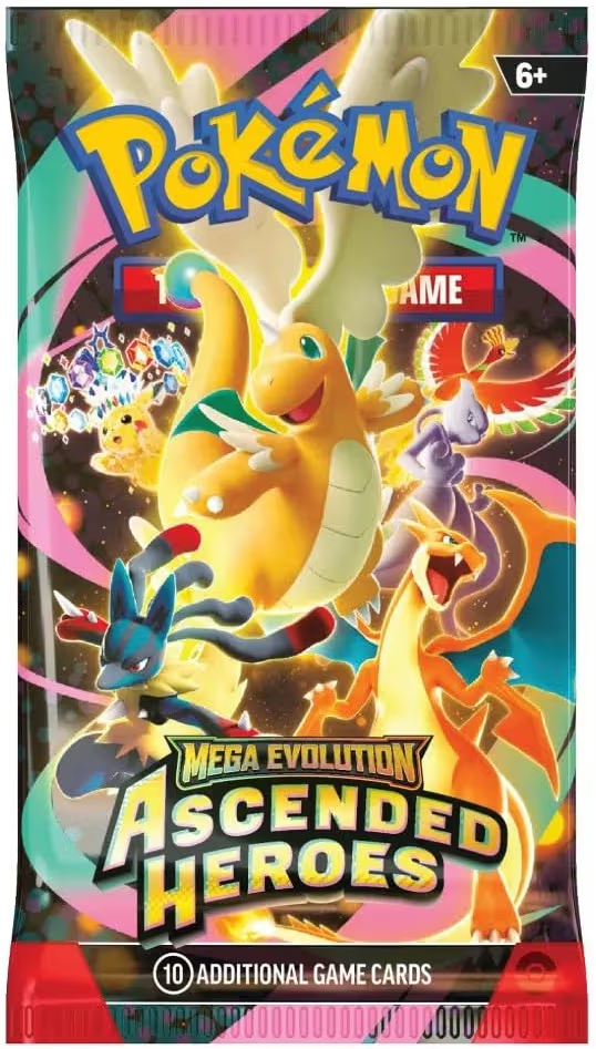 Pokémon TCG: Mega Evolution—Ascended Heroes 10-Card Booster Pack (English), Official Pokémon Trading Card Game Expansion Pack