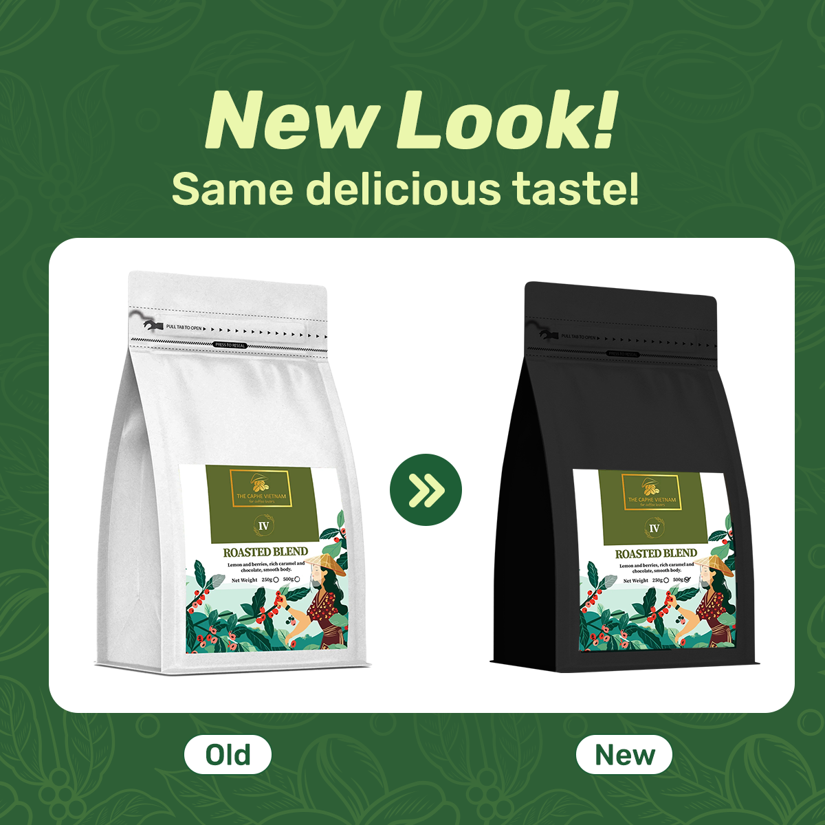 The Caphe Vietnam Roasted Blend Premium Ground Coffee - 500 G | Ethiopian Arabica + Vietnamese Robusta | Premium Coffee Ground