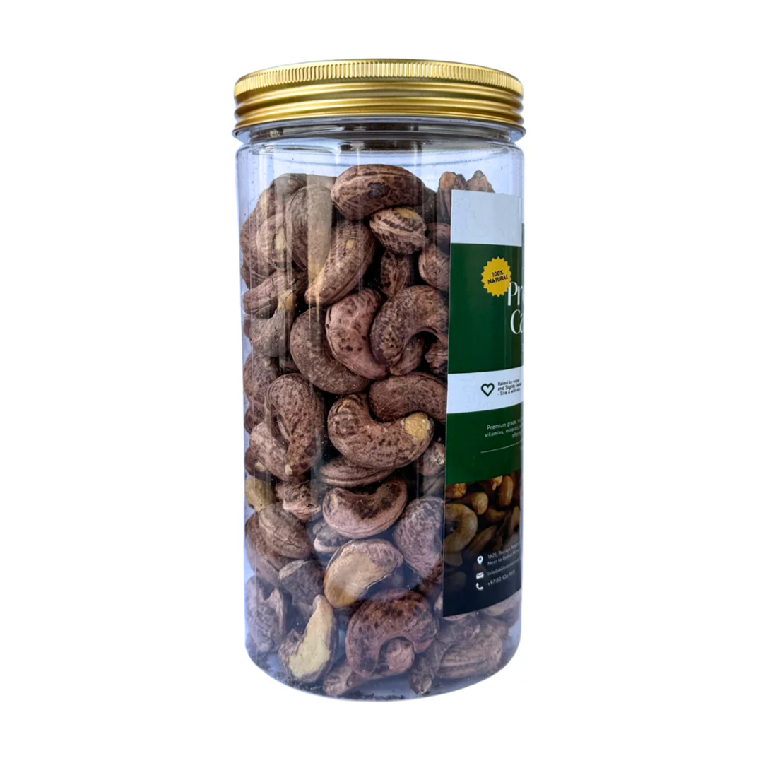 The Caphe Vietnam Premium Cashew Nuts - 1 KG | Wood-Baked, Roasted Cashew | Salted with Skin | Size A VIP | Vietnamese Cashew, Ready-to-Eat Nuts