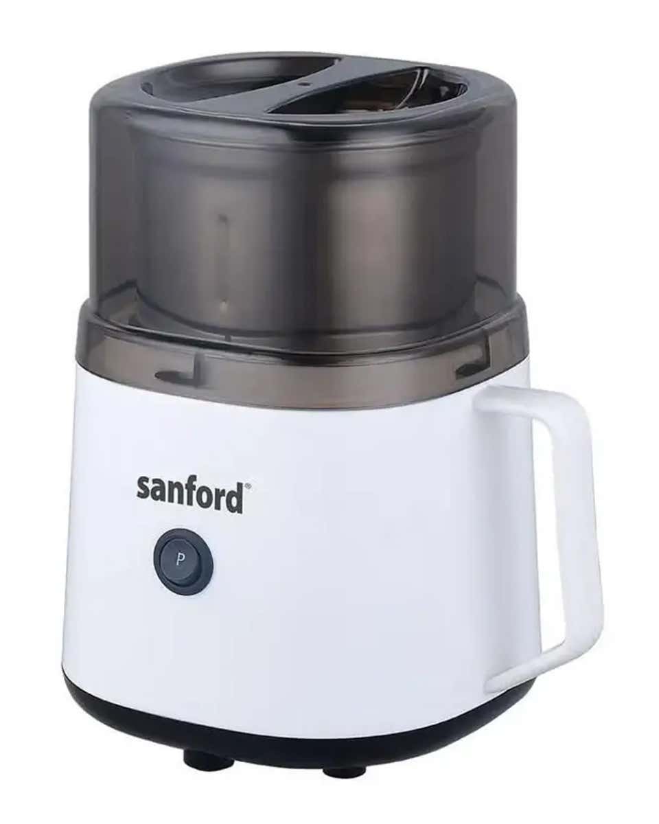 Sanford Coffee Grinder 300WATTS 600ml 300 W SF5652CG BS A - WhiteKitchen Appliances300Watts Powerful Motor. Grinds Dry Coffee Beans, Nuts and Spices. Fast Grinding in Seconds. Stainless Steel Cross Blades. 600ml Capacity Stainless Steel Jars. Easy ON/OFF