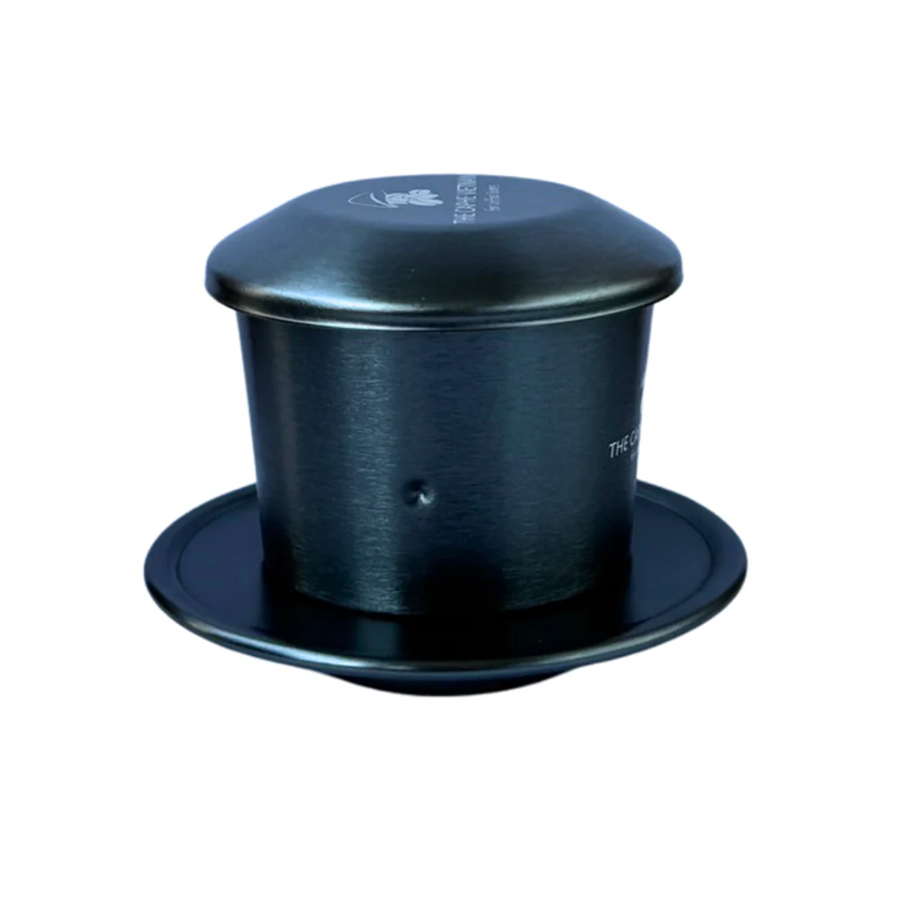 The Caphe Vietnam Coffee Phin Filter - Made with Aluminium |Dark Grey Vietnamese Phin Filter | Drip Coffee Maker | Reusable Filters