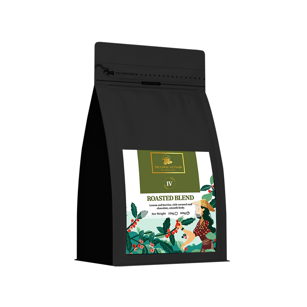 The Caphe Vietnam Coffee & Cashew Gift Set 500g + 500g | Roasted Arabica & Robusta Whole Bean | Wood Fire Roasted Cashew, Salted Skin-On | Premium Snack & Gift Combo